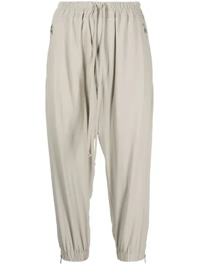Rick Owens Cropped Track Pants In Green