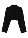 Rick Owens Cropped Wool Jacket In Black