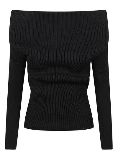 Rick Owens Cropped Wool Sweater In Black