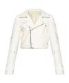 Rick Owens Belted Asymmetrical Zip Jacket In White