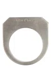Rick Owens Crystal Hollywood Ring Palladium Accessories In Metallic