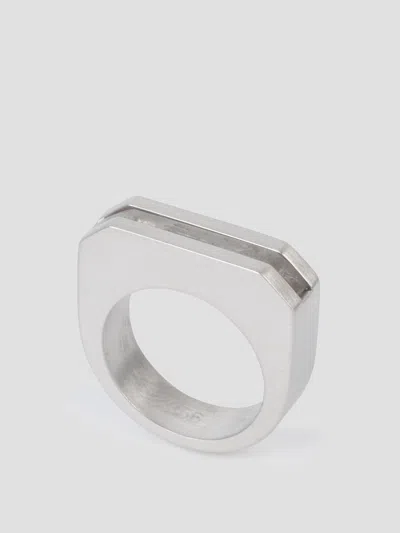 Rick Owens Crystal Hollywood Ring In Green
