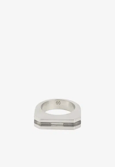 Rick Owens Crystal Hollywood Ring 58 In Metallic