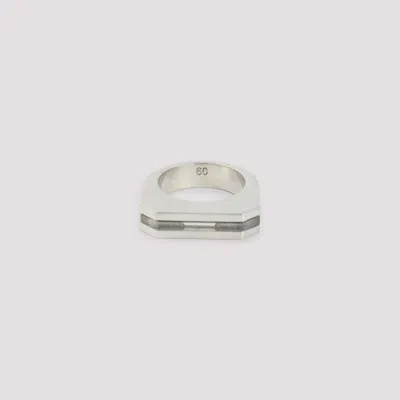 Rick Owens Crystal Hollywood Ring In Silver