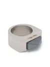 Rick Owens Crystal Pyramid Ring In 128 Palladio