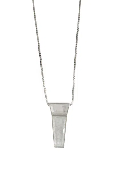 Rick Owens Crystal Trunk Charm In Silver