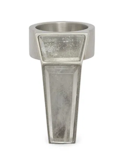 Rick Owens Crystal Trunk Ring In Pattern