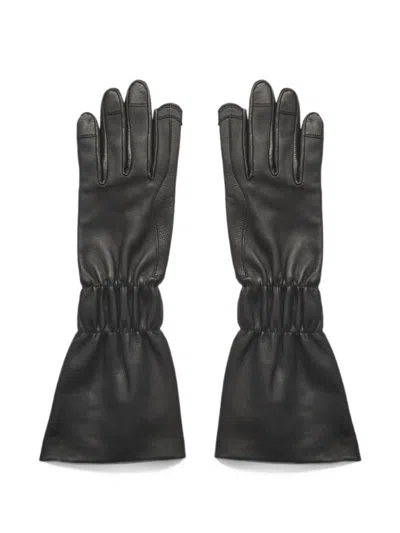 Rick Owens Cuffed Gloves In 블랙