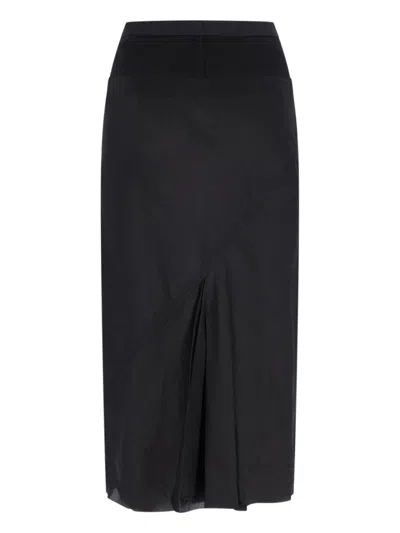 Rick Owens Cupro Midi Skirt