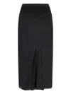 Rick Owens Cupro Midi Skirt