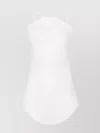 Rick Owens Curved Hem Sleeveless Knit Tank Top In White