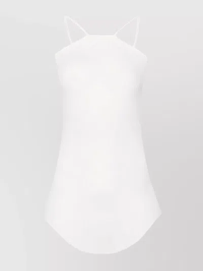 RICK OWENS CURVED HEM SLEEVELESS KNIT TANK TOP