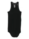 Rick Owens Racer-back Curved-hem Top In Black