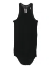 Rick Owens Racer-back Curved-hem Top In Black
