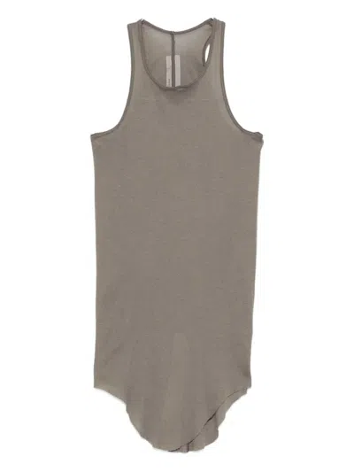 Rick Owens Asymmetric Tank Top In Brown
