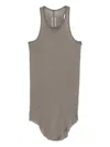 Rick Owens Asymmetric Tank Top In Brown