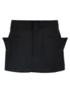 RICK OWENS CUT OFF MINI SKIRT