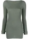 Rick Owens Cut-out-back Sweatshirt In Grey