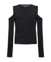 Rick Owens Cut-out Cotton Jumper In Black