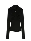 Rick Owens Cut Out-detail Top In Black