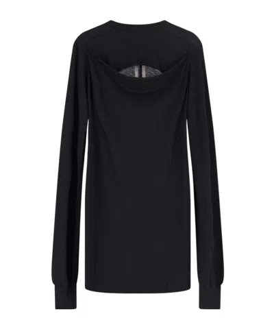 Rick Owens Long-sleeved T-shirt In Black