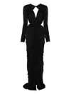 Rick Owens Cut-out Draped Dress In Black