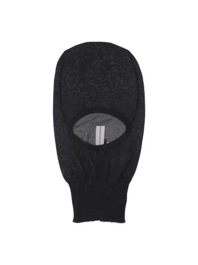 RICK OWENS RICK OWENS CUT-OUT FRONT CASHMERE BALACLAVA WITH RAW EDGES
