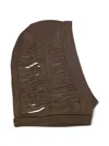 Rick Owens Cut-out Knit Hat In Brown