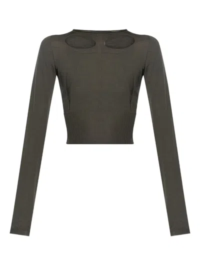 RICK OWENS CUT-OUT LONG-SLEEVE TOP