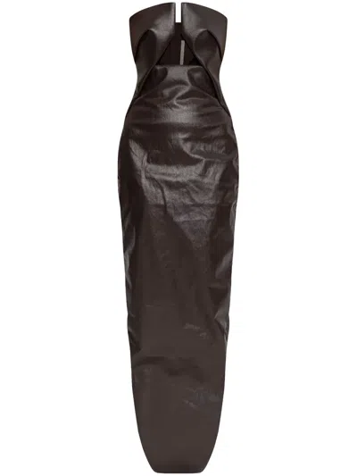RICK OWENS CUT-OUT MIDI DRESS