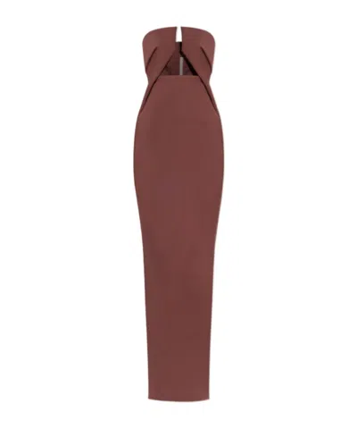 Rick Owens Cut-out Midi Dress In Pink