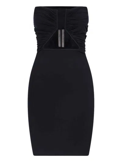 RICK OWENS CUT-OUT MINI SHEATH DRESS
