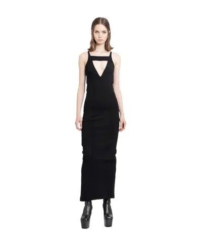 Rick Owens Cut-out Sleeveless Maxi Dress In Black