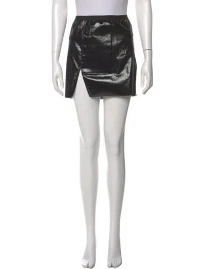 Pre-owned Rick Owens Cutout Accent Mini Skirt In Black