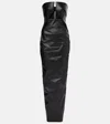 Rick Owens Form-fitting Black Evening Dress With Cutout Neckline In Black