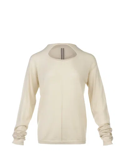 Rick Owens Cut-out Detail Sweater In Neutrals