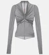 Rick Owens Cutout Gathered Cotton Top