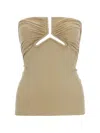 Rick Owens Beige Solid Strapless Top In Neutral