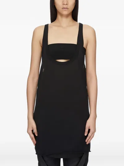 Rick Owens Cut-out Scoop-neck Tank Top In Black