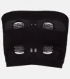 Rick Owens Cutout Strapless Wool Top In Black