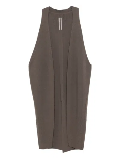 Rick Owens Sl Cyclops Coat Wool Knit In Gray
