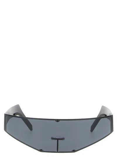 Rick Owens Cyclops Sunglasses Black In Blue
