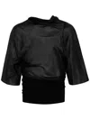 Rick Owens Cylinder Satin Blouse In Black