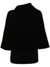 Rick Owens Charmeuse Viscose Cylinder Neck Top Jackets Black In Black