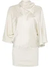Rick Owens Charmeuse Viscose Cylinder Neck Top Jackets White In Neutral