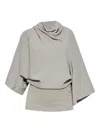 Rick Owens Top With A Decorative Neckline In Gray