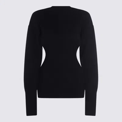 Rick Owens Dafne Fitted Waist Long Sleeve Wool Knit