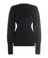 Rick Owens Fitted Silhouette Ribbed Crewneck Knitwear In Black