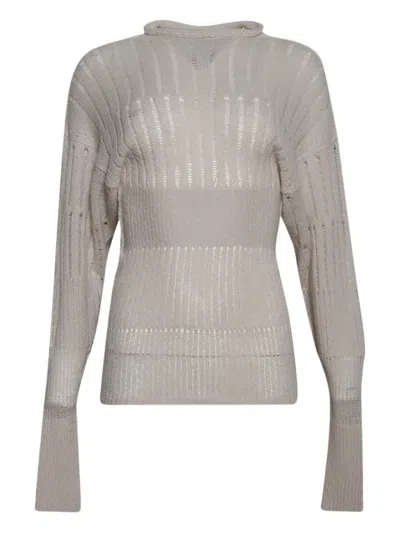 Rick Owens Dafne Openwork Sweater In Neutral