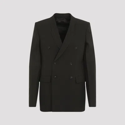 RICK OWENS DARK GREEN DOUBLE-BREASTED JACKET